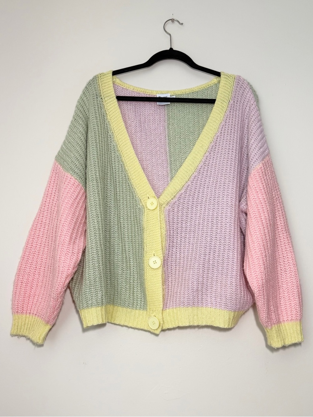 Princess Polly Naomi Cardigan Colorblock Sweater Colorful M/L